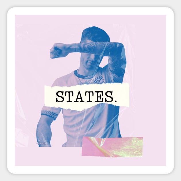 STATES. Christian Pulisic United States Mens Soccer Olympics Sticker by BideniGuess